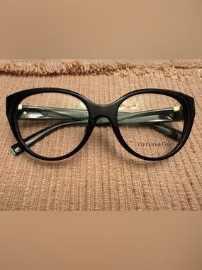 Tiffany & Co. Black Round Full-Rim Eyeglass Frames